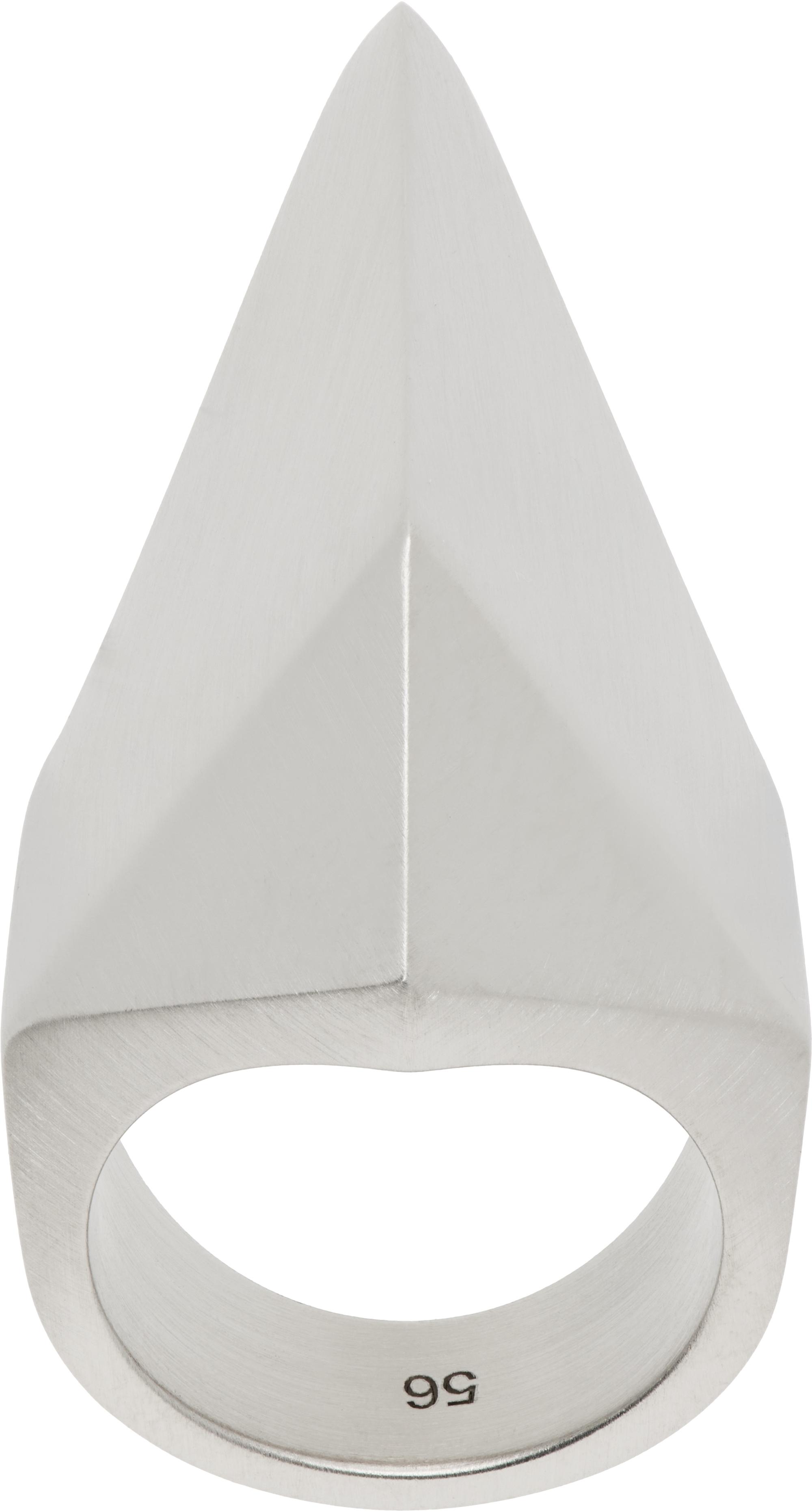 ユニセックス【Rick Owens】ピラミッド リング Rick Owens】ブラック Porterville Crystal Pyramid リング