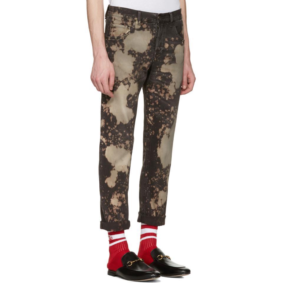 gucci bleached denim