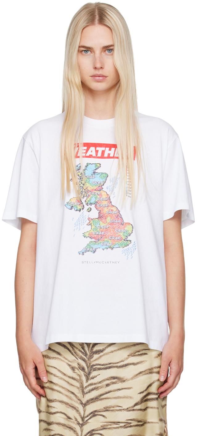 STELLA McCARTNEY】ホワイト 半袖Tシャツ テキストプリント 【公式通販】