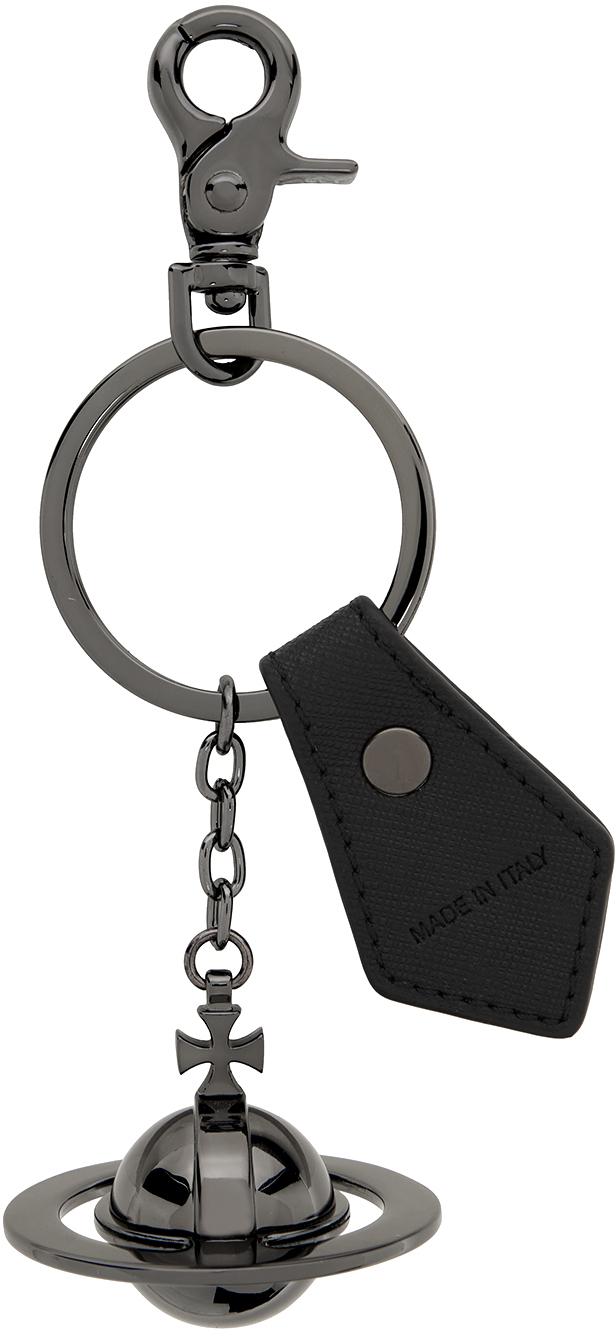 Vivienne Westwood Black & Gunmetal 3d Orb Keychain for Men | Lyst