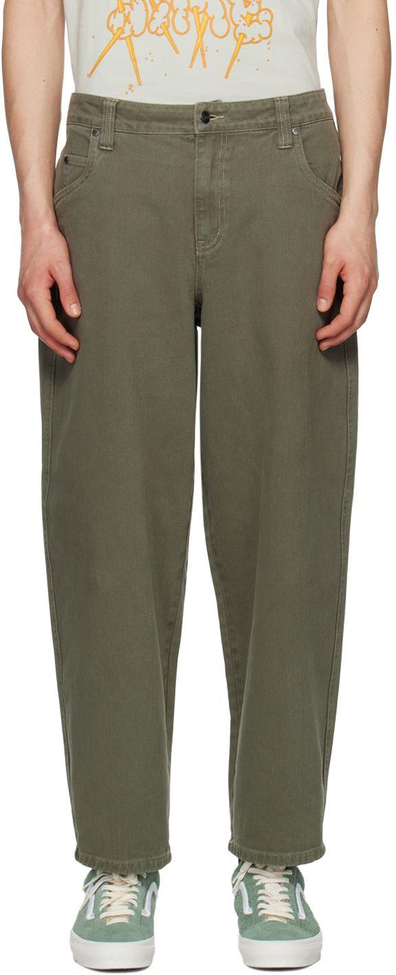 Dime Khaki baggy Jeans in Green for Men Lyst