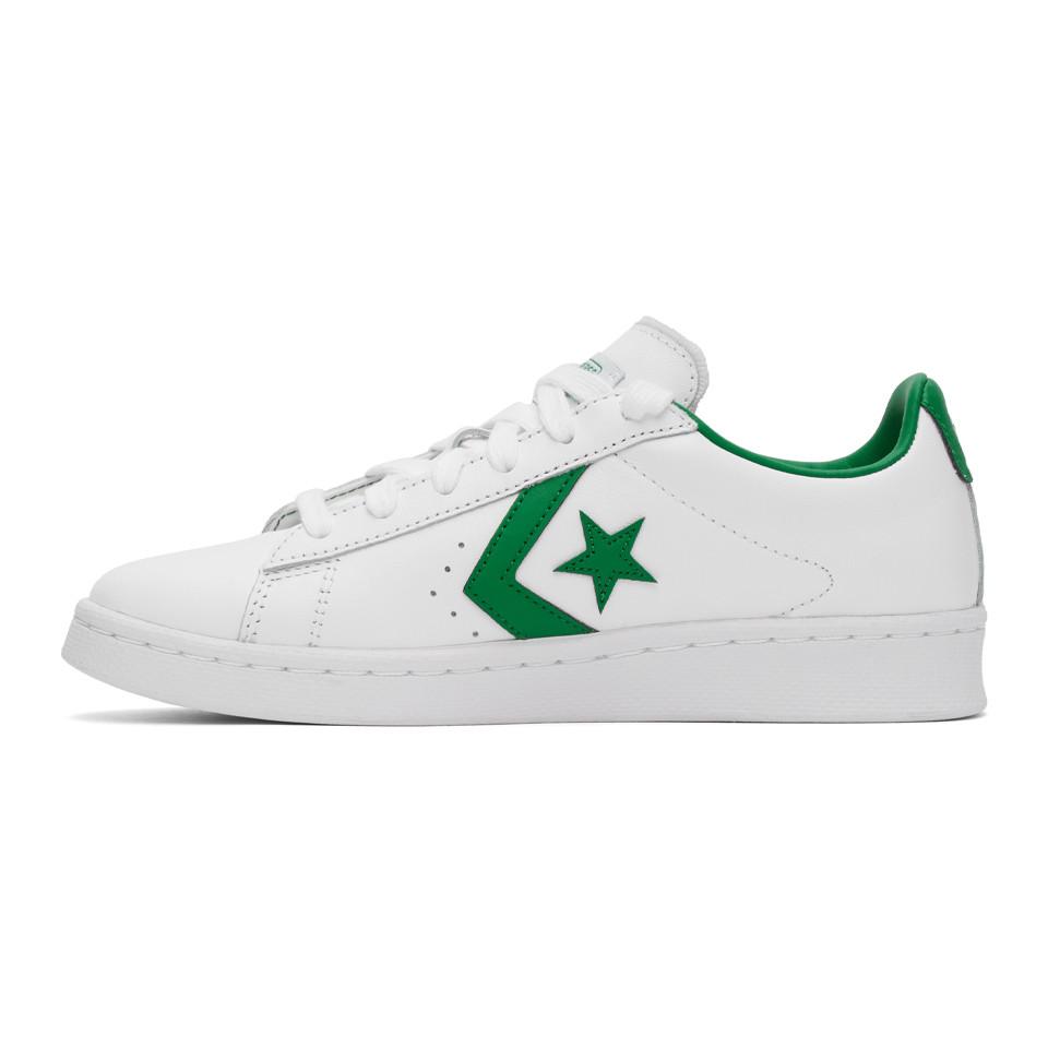 converse pro leather green