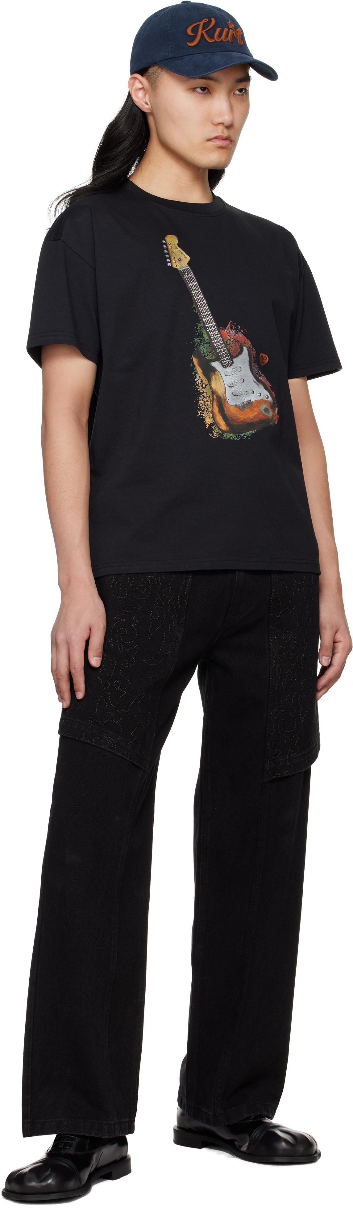 【ANDERSSON BELL】注目ブランドUnisex Guitar T-shirt ‐BLACK Andersson Bell Guitar T-Shirt - Black | UP THERE