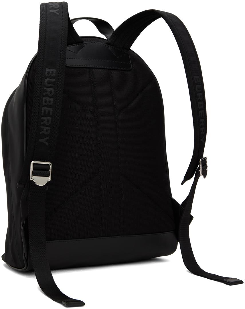 Burberry men's black nylon backpack discount