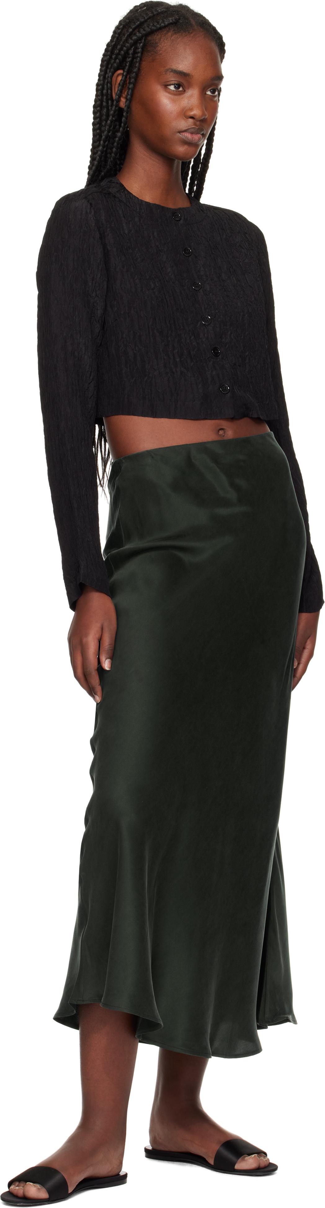 【関税込み】Silk Laundry ブラック Splice マキシスカート 関税込み】Silk Laundry ブラック Splice マキシスカート