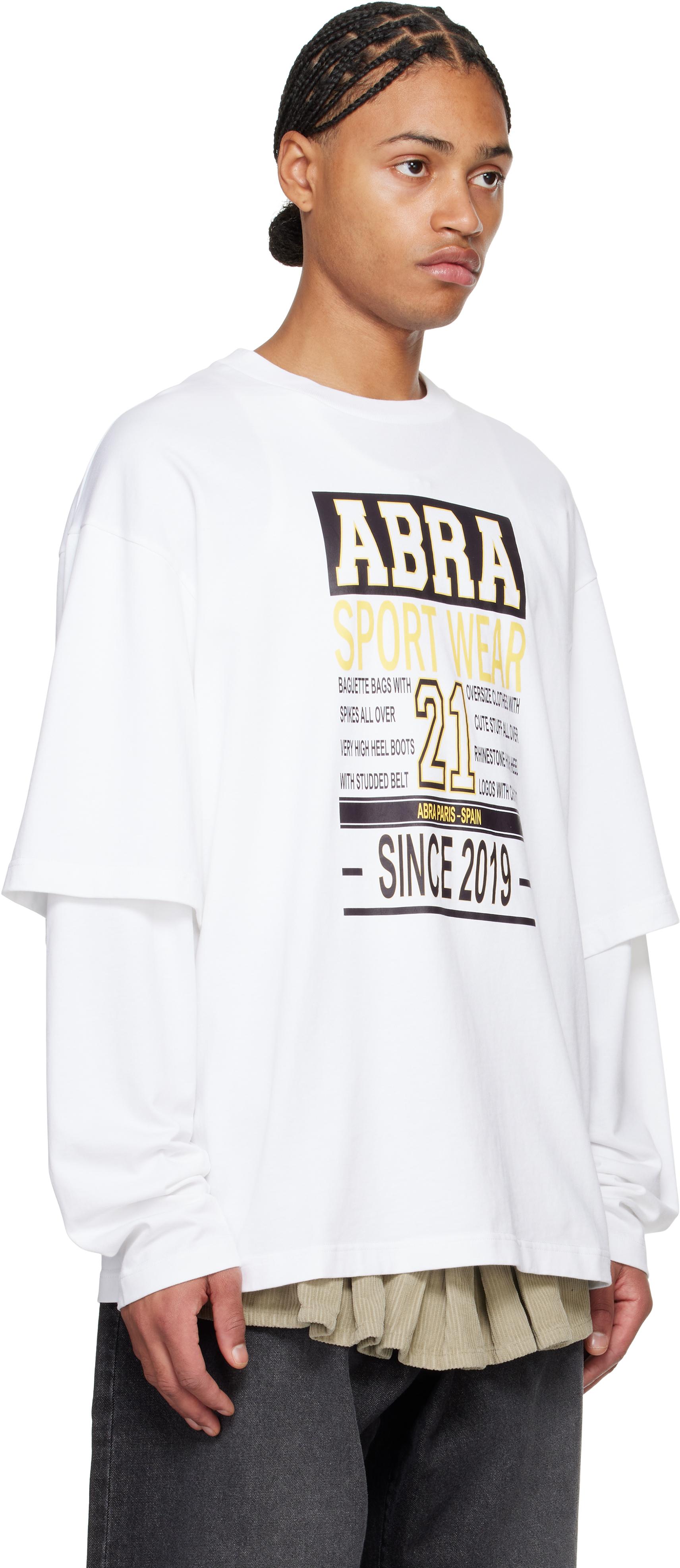 【関税込み】ABRA ブラウン 'Abra Paris' Tシャツ ABRA PARIS T-SHIRT