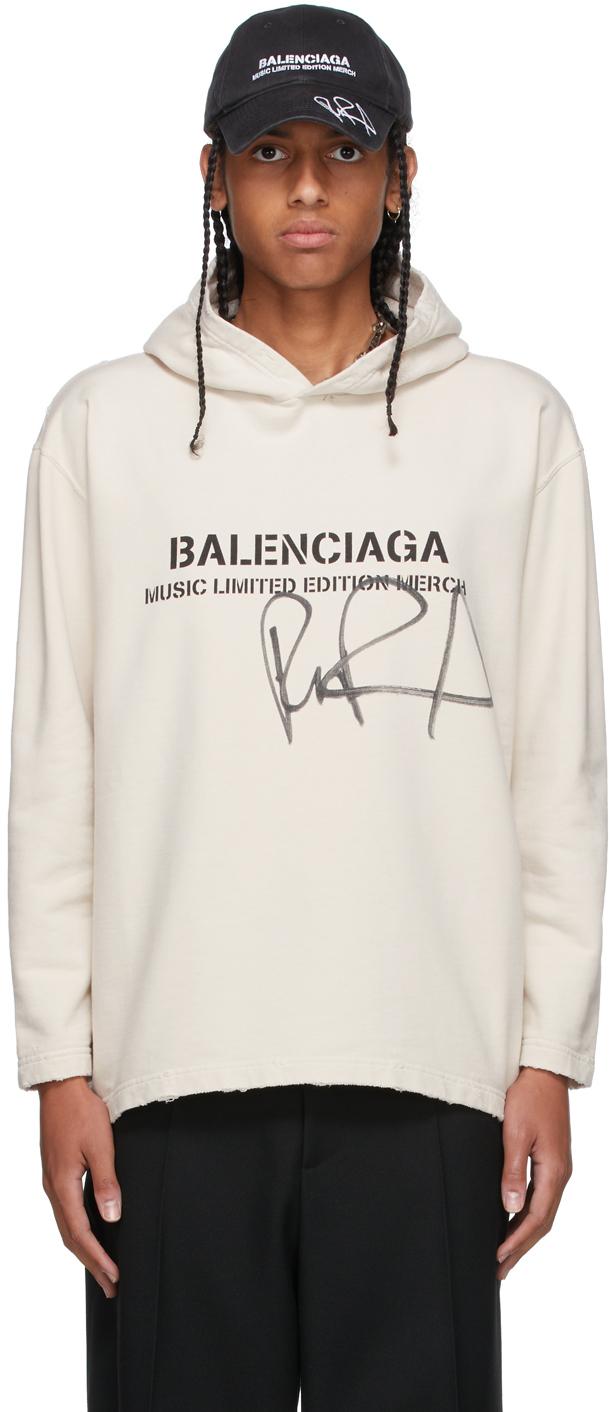 Balenciaga Off Rupaul Edition Cropped Hoodie in White for Men