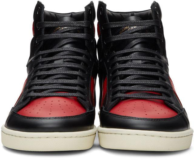 Saint Laurent Black & Red Court Classic Sl/10h High-top Sneakers for Men |  Lyst