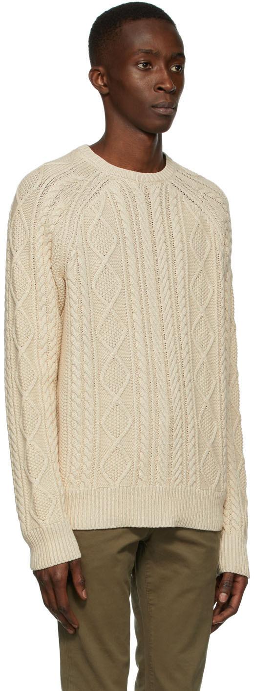 Rag \u0026 Bone Dexter Aran Knit Cotton Crew 