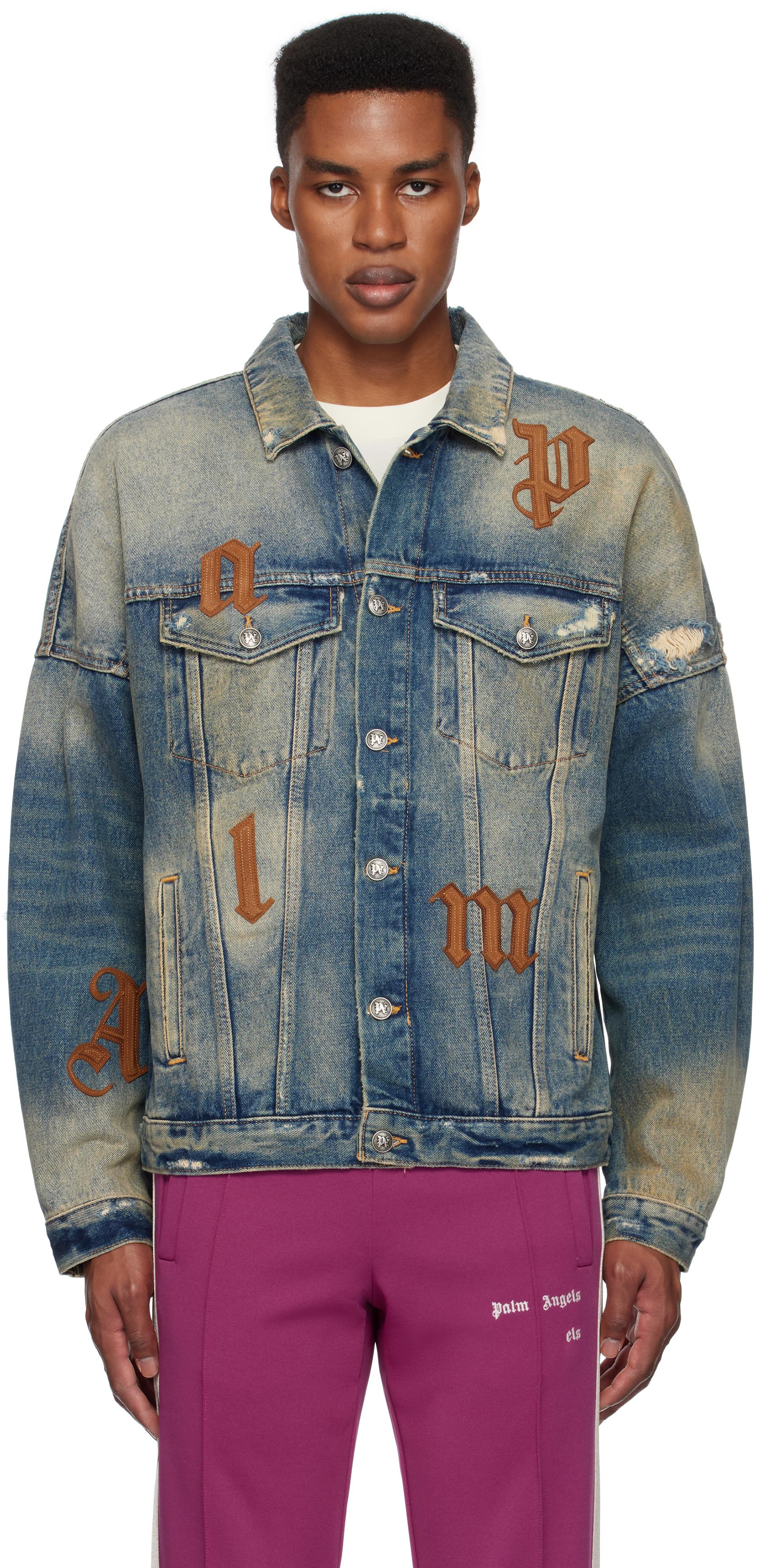 Giglio Palm Angels Jacke Jeans Giglio Mens Palm Angels Denim - Main Image
