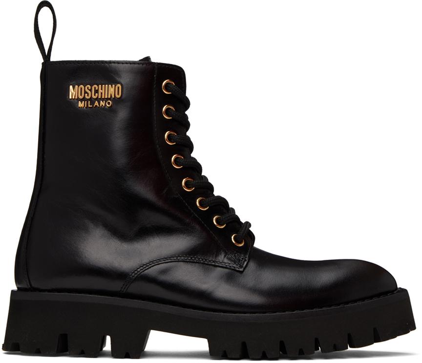 Moschino black boots online