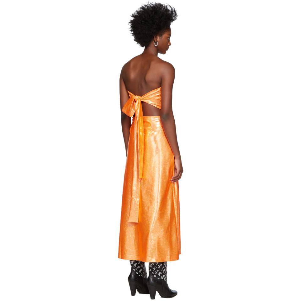 Orange shimmer dress Clearance