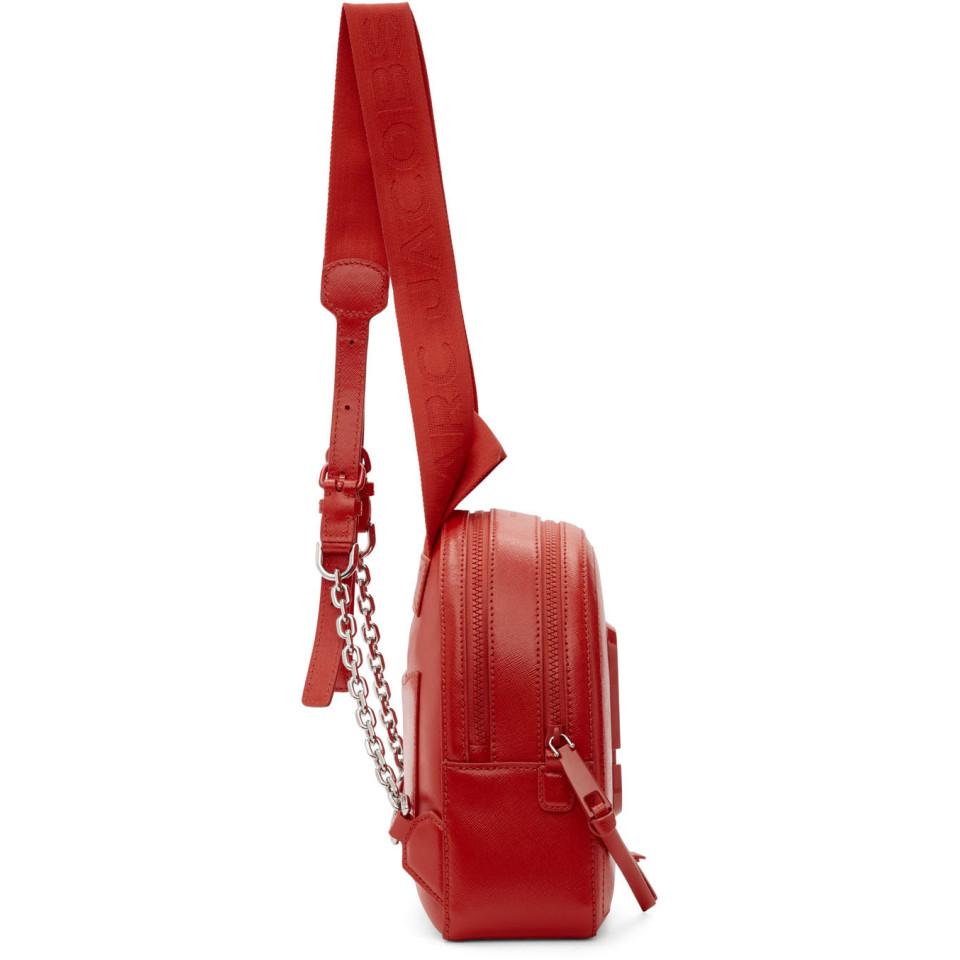 Marc Jacobs Pack Shot Dtm Backpack In Red Leather in Black - Lyst