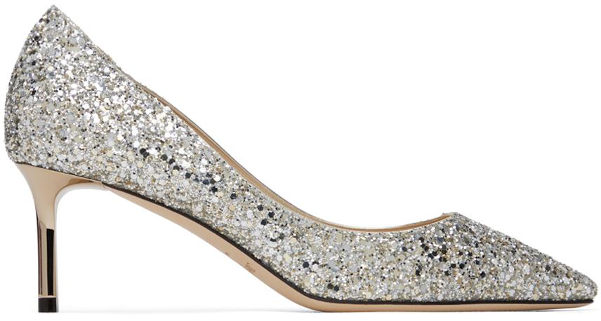 Jimmy Choo レディース ブラック シルバー Romy 60 ヒール ヒール