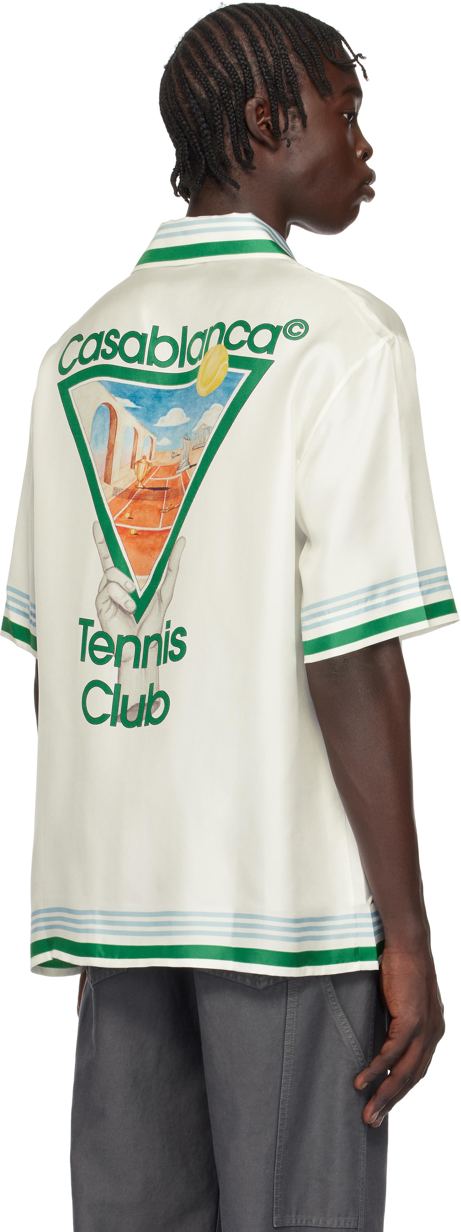 CASABLANCA メンズ ブラック ホワイト Metaphysical Tennis Icon 