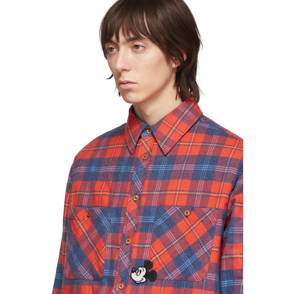 Gucci X Disney Cotton Shirt Shirt in Red for Men | Lyst Canada