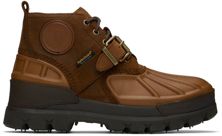 Polo Ralph Lauren メンズ ブラック ブラウン Oslo ショートブーツ ブーツ