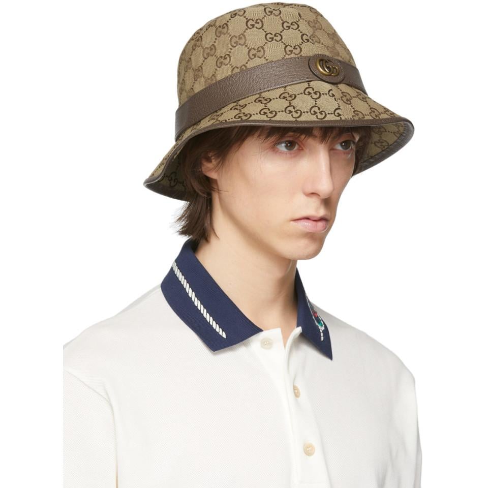 Gucci Monogrammed Canvas Bucket Hat in Beige (Natural) - Save 37% - Lyst