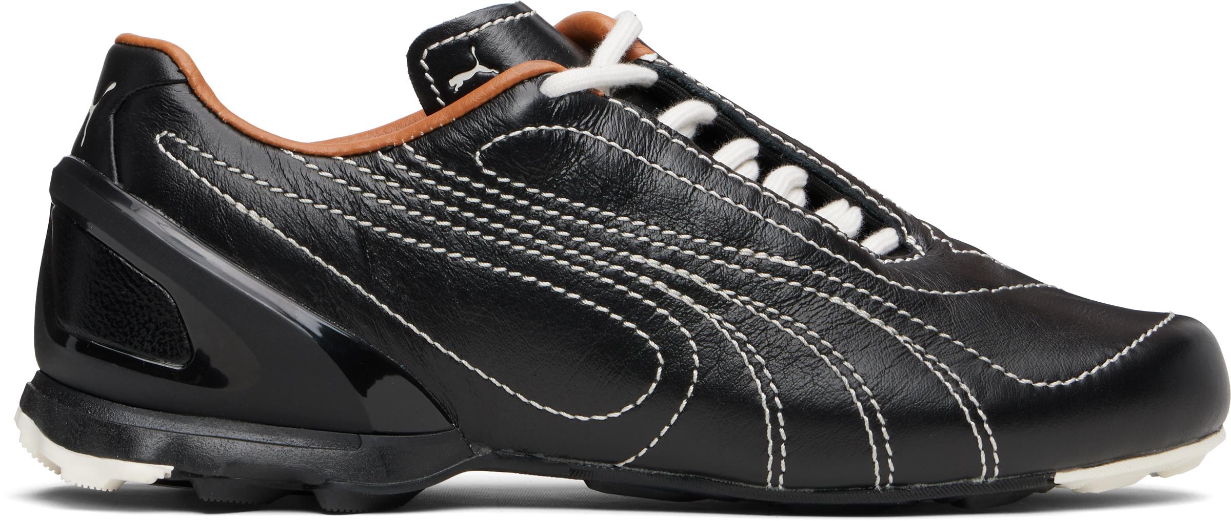 PUMA VS-1 レザースニーカー メンズ PUMA Ssense限定 ブラック Vs-1 レザースニーカー