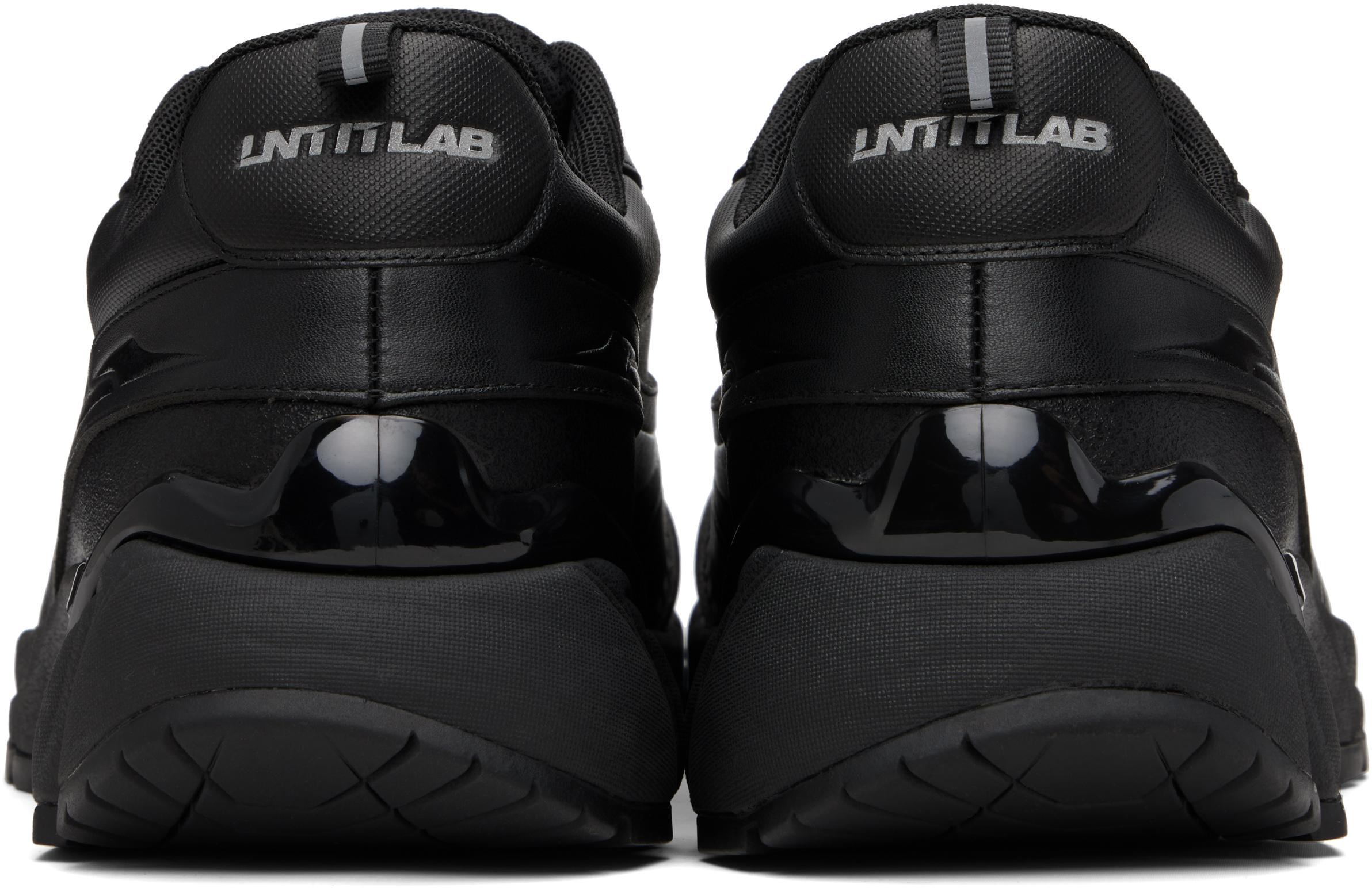 untitlab® Black Lace Ups Flex Heel Sneakers untitlab®