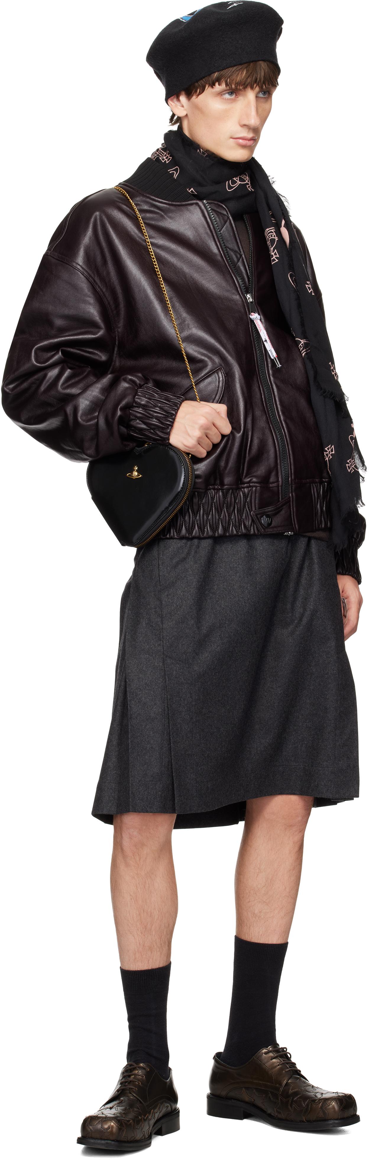 Vivienne Westwood メンズ ブラック New Heart クロスボディバッグ  