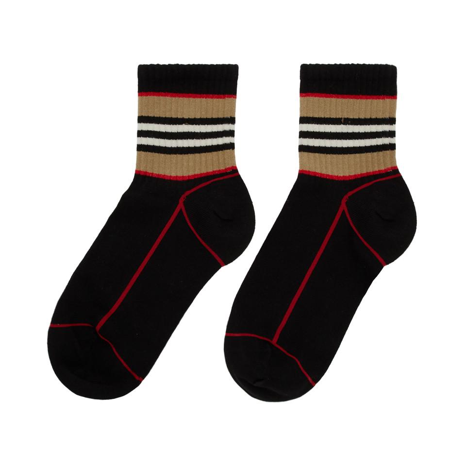 Burberry Icon Stripe Sport Sock in Black for Men Lyst