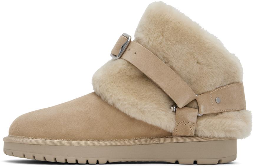 Burberry Suede Shearling Chubby Boots in Black for Men Lyst