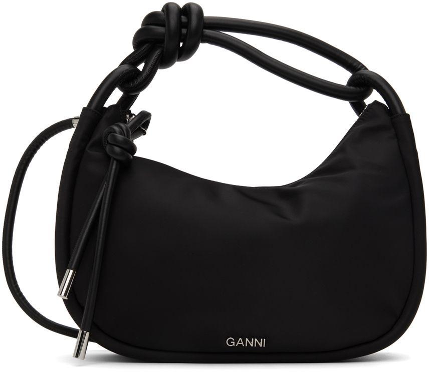 Ganni Black Knot Baguette Bag | Lyst