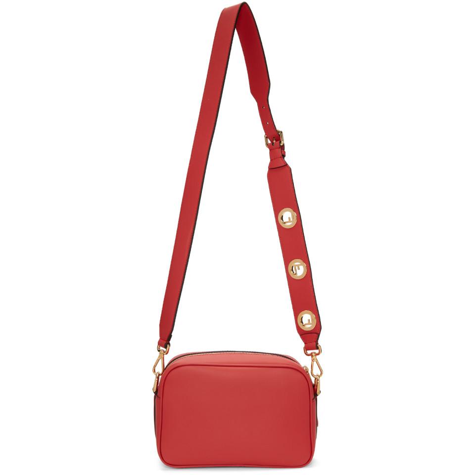 fendi red camera bag