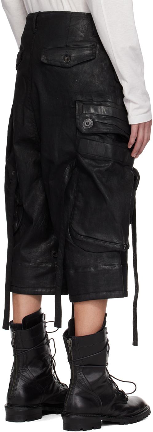 Julius Gas Mask Denim Shorts in Black for Men | Lyst