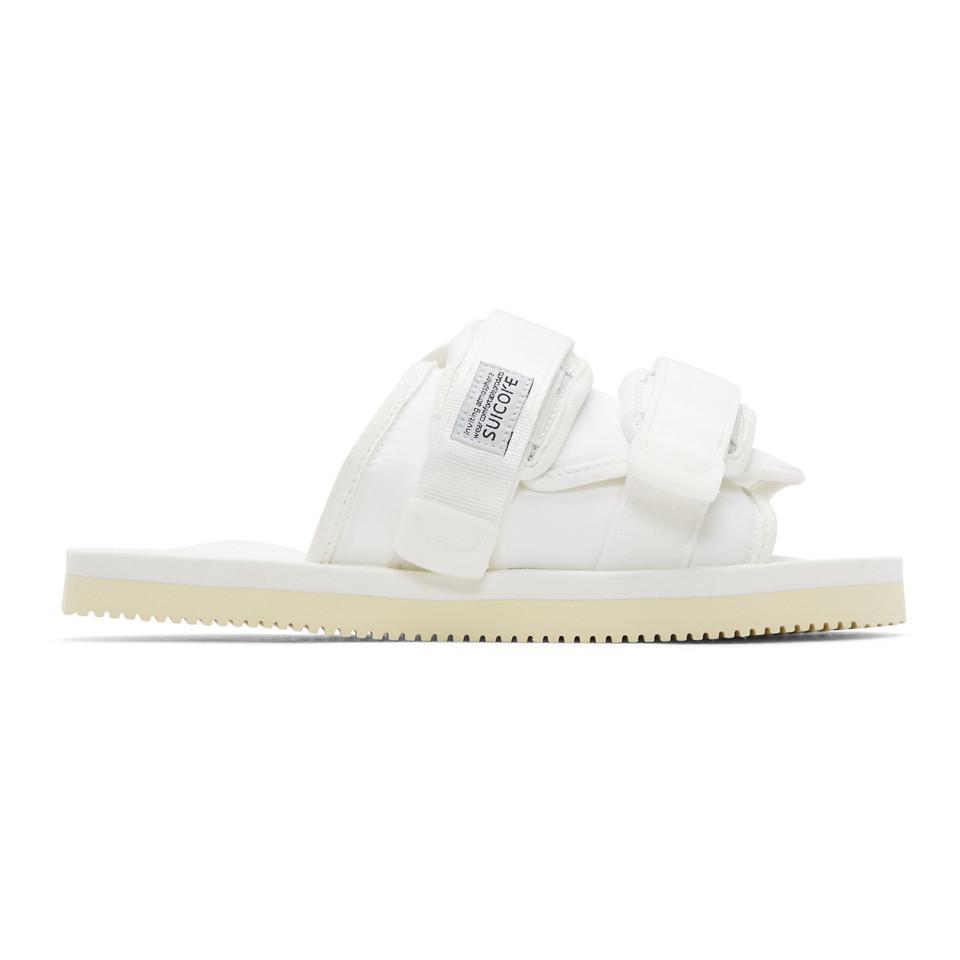 Suicoke White Moto-cab Sandals for Men | Lyst