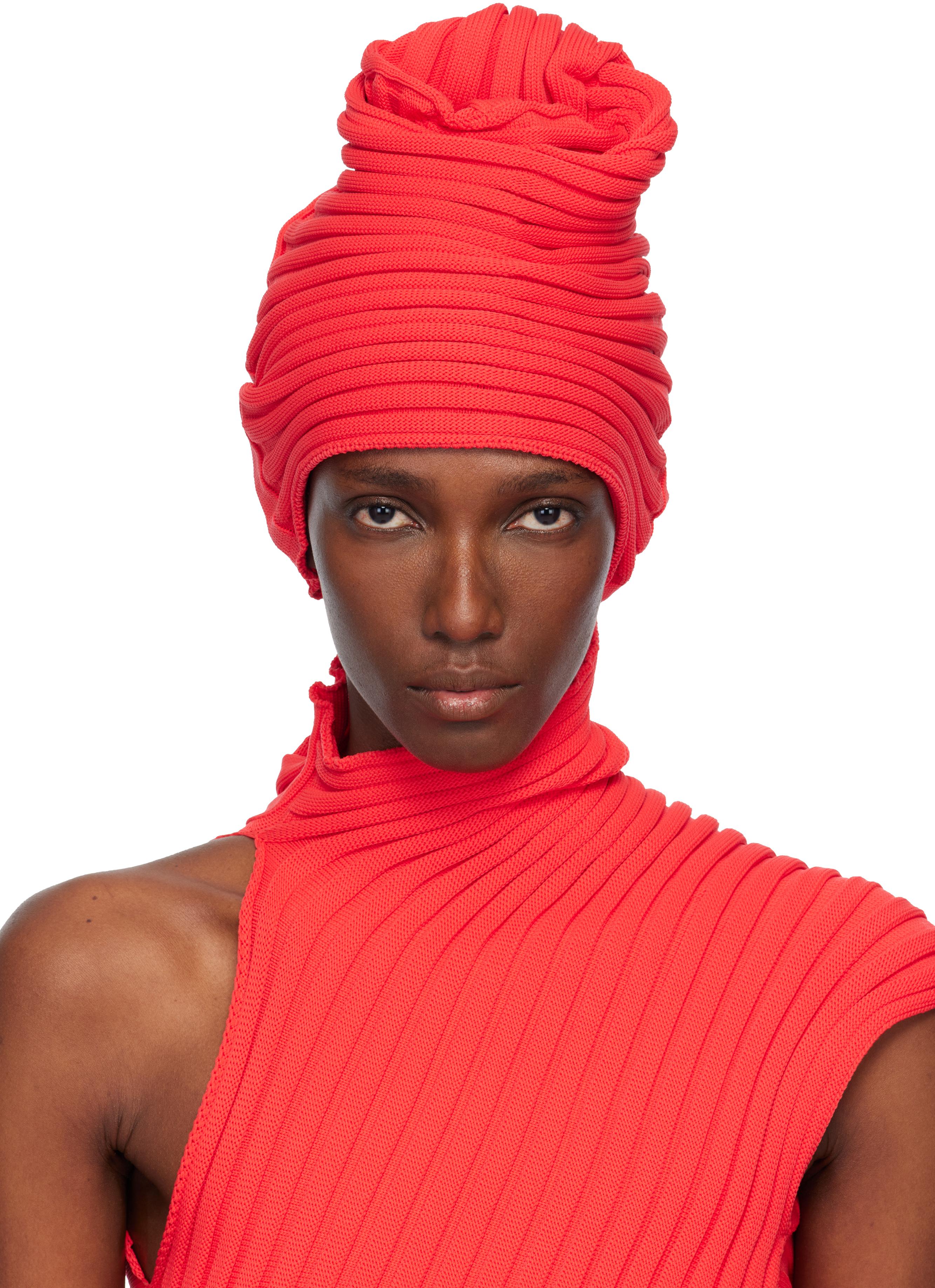 Issey Miyake Knit 'As It Is' Beanie in Red | Lyst