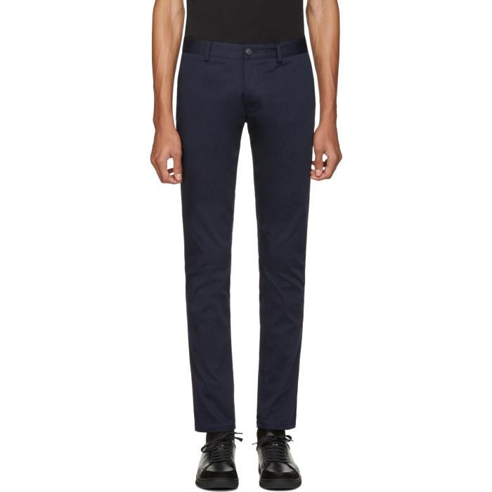 Cotton Navy Transit Chino Trousers 