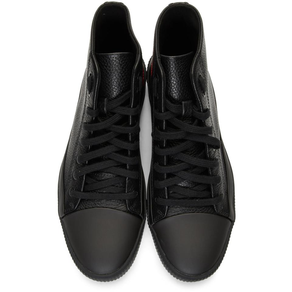 HUGO Black Zero Hito High-top Sneakers for Men | Lyst
