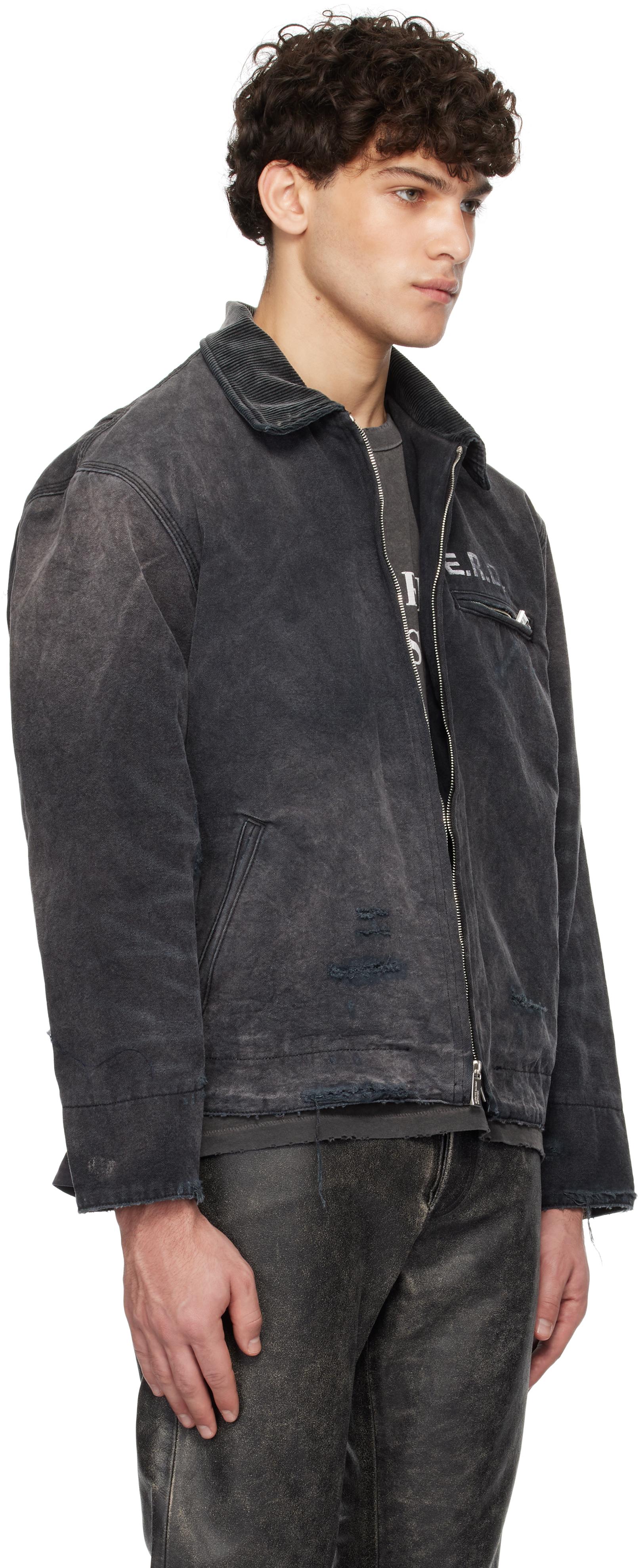 Enfants Riches Deprimes Blanket Lined Work Jacket in Black for Men