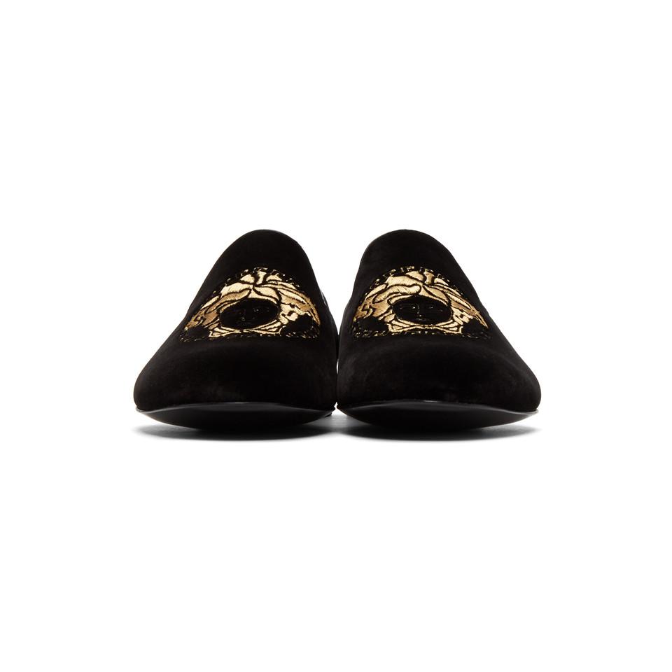 black velvet smoking slippers
