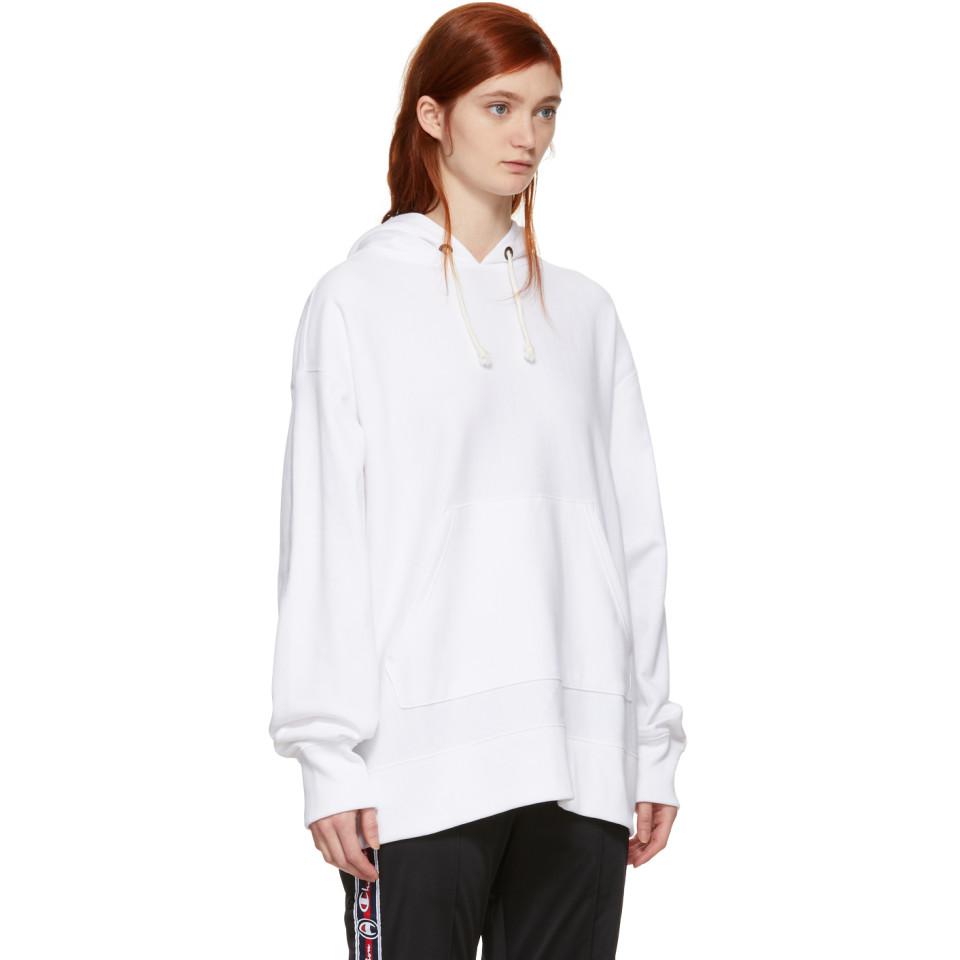 small white champion hoodie