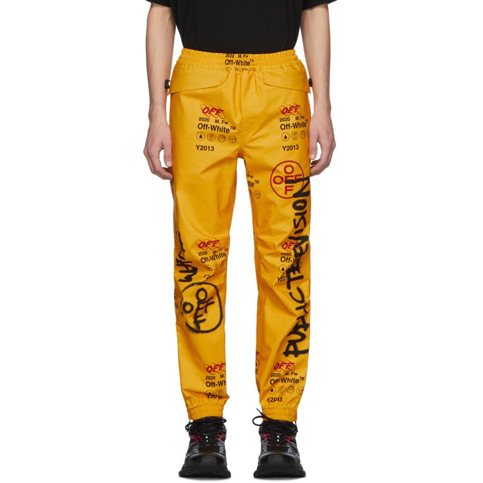 Off-White c/o Virgil Abloh Yellow Goretex Lounge Pants for Men | Lyst