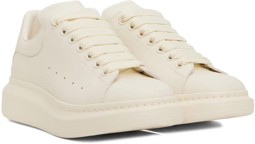Alexander McQueen Oversized men's white leather sneakers w