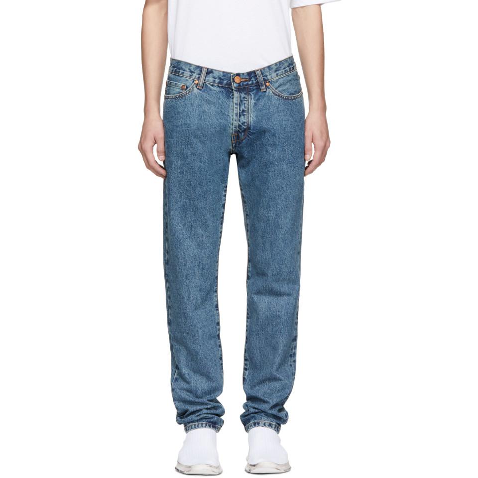 Han Kjobenhavn Denim Blue Tapered Jeans for Men - Lyst