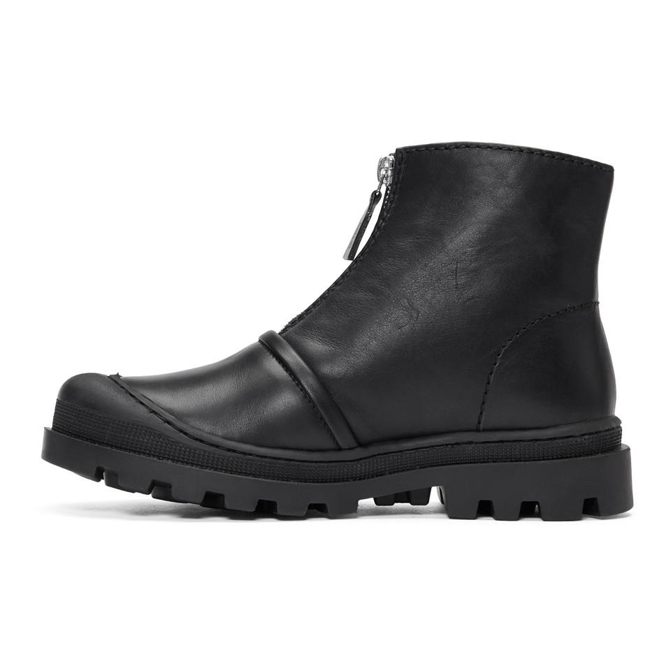 Loewe Black Zip Boots - Lyst