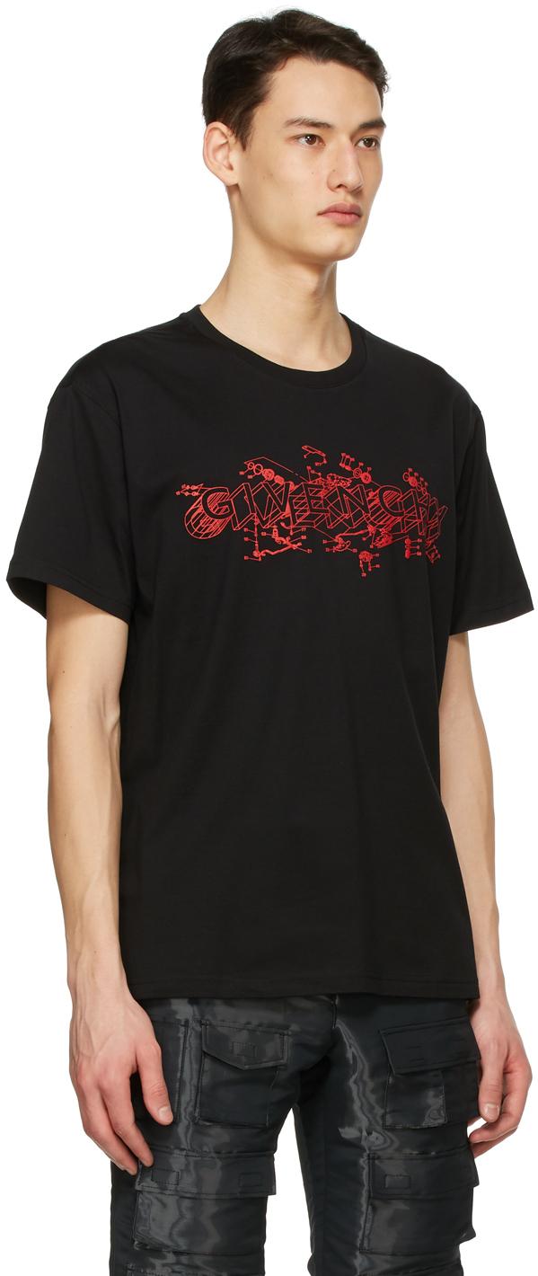 Givenchy Cotton Schematics Logo T-shirt in Black for Men - Lyst