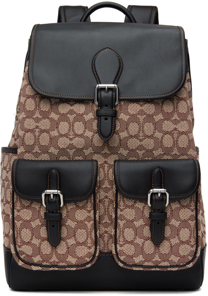 COACH Brown Frankie Backpack in Gray for Men Lyst