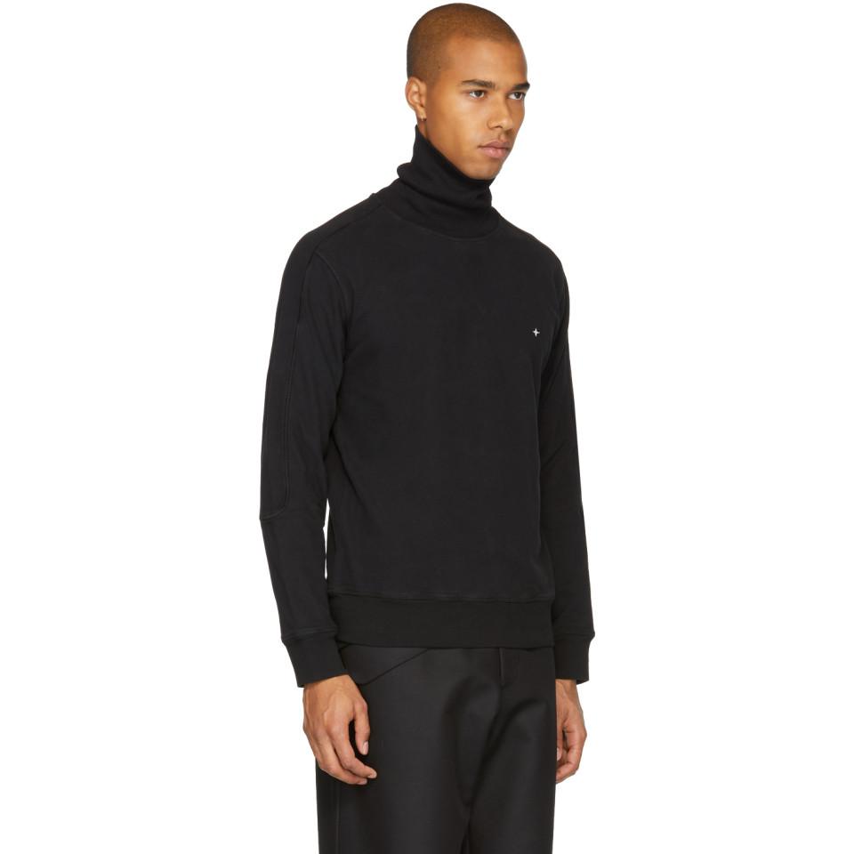 stone island turtleneck black