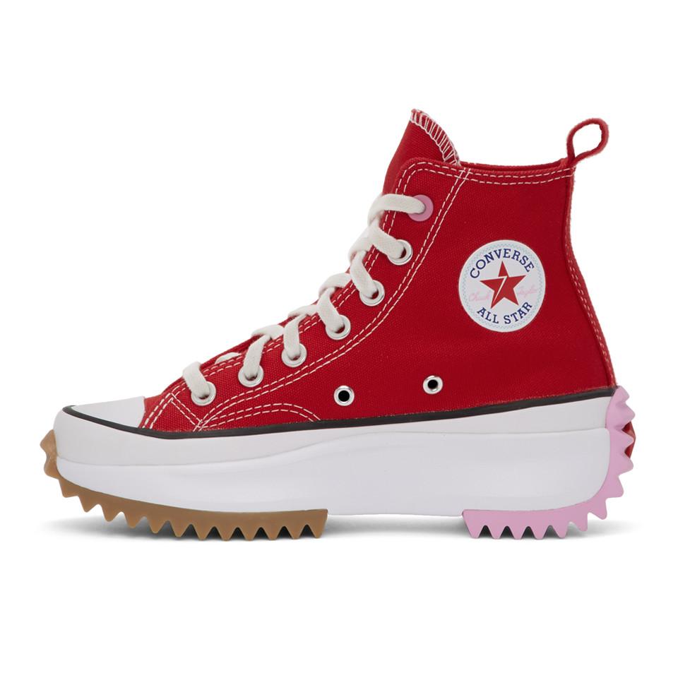 Converse Red Run Star Hike High-top Sneakers | Lyst