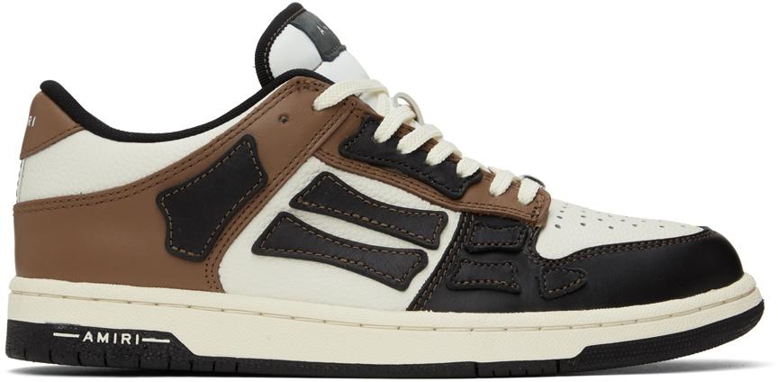 Amiri メンズ ブラック＆ブラウン Skel Top Low スニーカー スニーカー