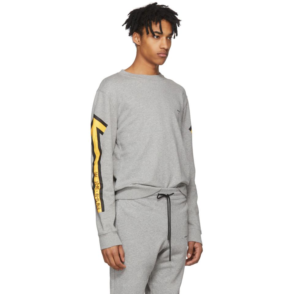 Grey and yellow clearance sweatshirt