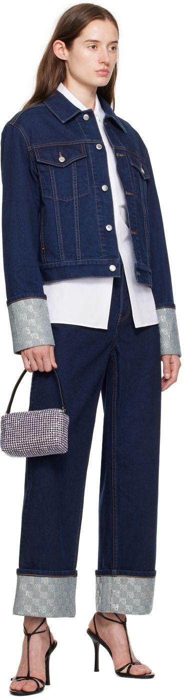 Alexander Wang ☆インディゴ Crystal Cuff ジーンズ T by Alexander Wang Crystal Cuff Stacked Wang Pant - Bright