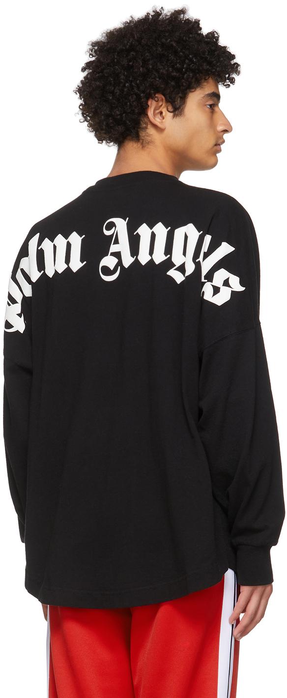 Palm Angels Logo Long Sleeve T-shirt in Black for Men | Lyst