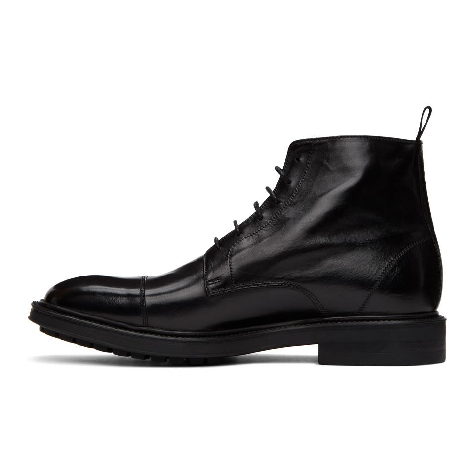 Paul Smith Leather Black Cubitt Wingtip Boots for Men - Lyst